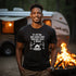 Our Camping tee features two adorable stick figure people roasting wieners over a cozy campfire. And with the hilarious slogan "It's All Fun & Games Until Someone Loses A Wiener," you'll be the life of the party at any camping trip!